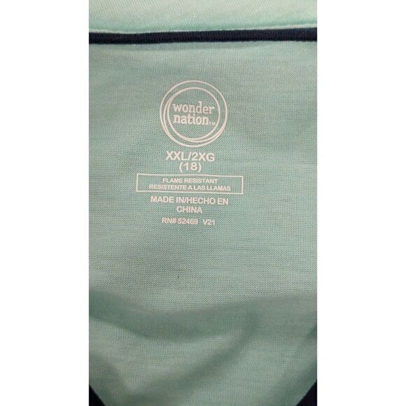 Wonder Nation Girls Size XXL 18 Mint Blue Long Sleeve Pullover T-Shirt - Picture 8 of 10